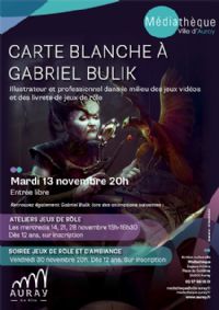 Carte blanche à Gabriel Bulik. Le mardi 13 novembre 2018 à Auray. Morbihan.  20H00